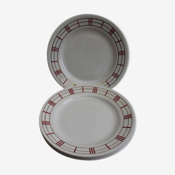 Lot de 4 assiettes plates