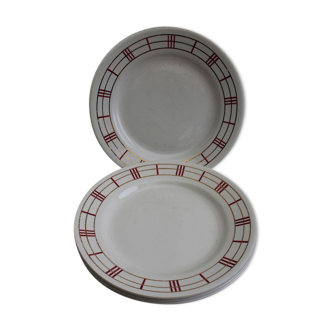 Lot de 4 assiettes plates