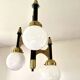 Lustre cascade de 3 globes Targetti 1950