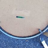 Vintage coffee table round chrome and copper