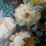 Painting bouquet old oil on canvas