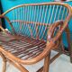 80s rattan bench