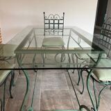 Ensemble en fer forgé table et chaises