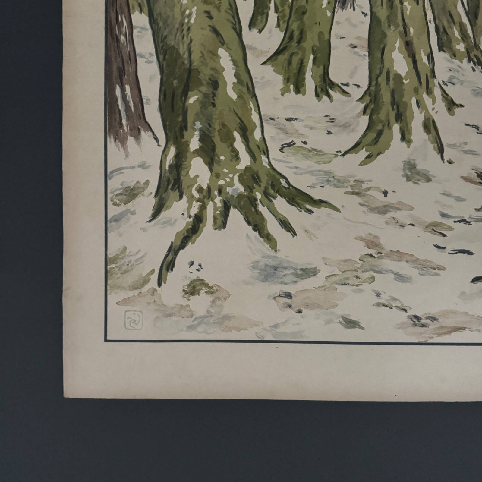 Lithograph by Henri Rivière The Aspects of Nature The Wood, Winter