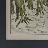 Lithograph by Henri Rivière The Aspects of Nature The Wood, Winter