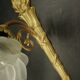 Pair of single-light wall sconces in the Louis XVI torch style - gilded bronze