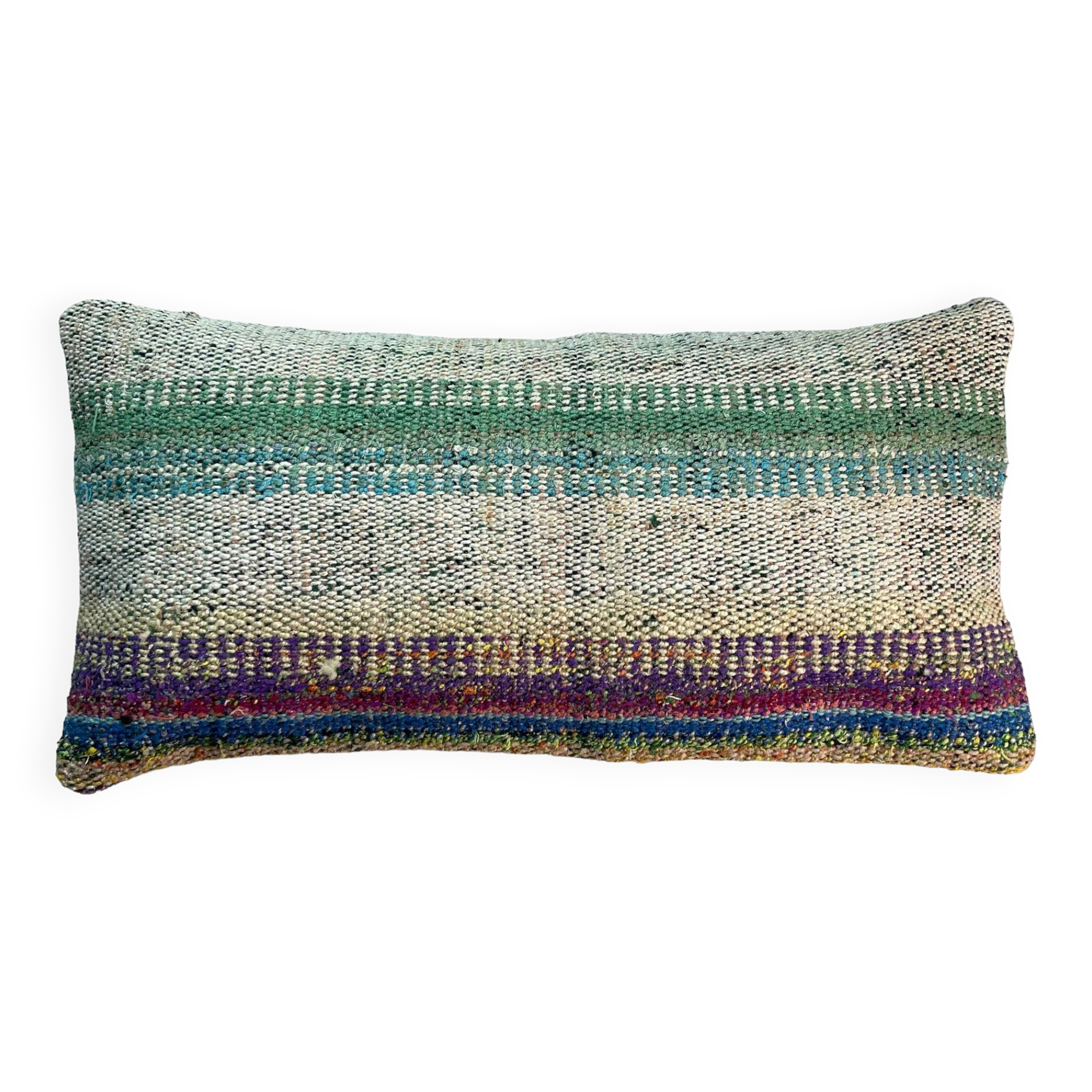 Housse de coussin kilim turc vintage, 30 x 60 cm