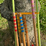 Wooden croquet game