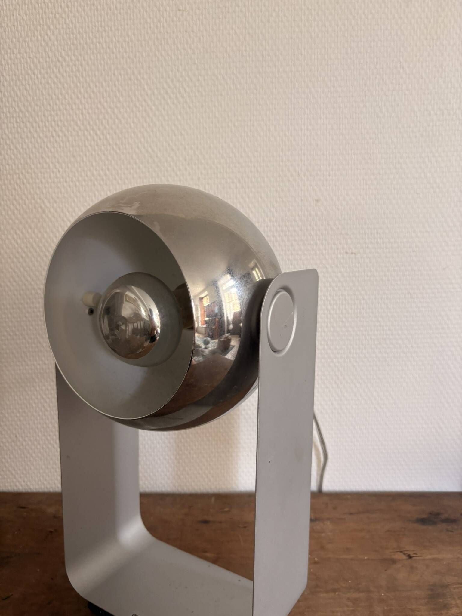 Eye Ball Lamp Julia N259 Spot Ball Chrome Steel Vintage Space Age 70s