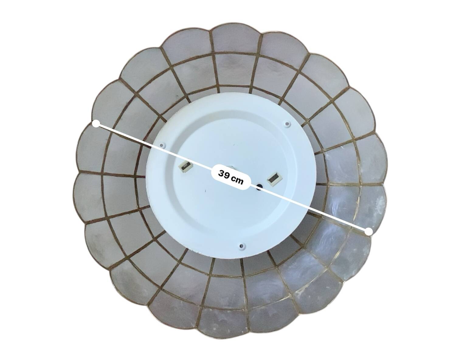 Vintage mother-of-pearl and brass ceiling light – Tiffany style