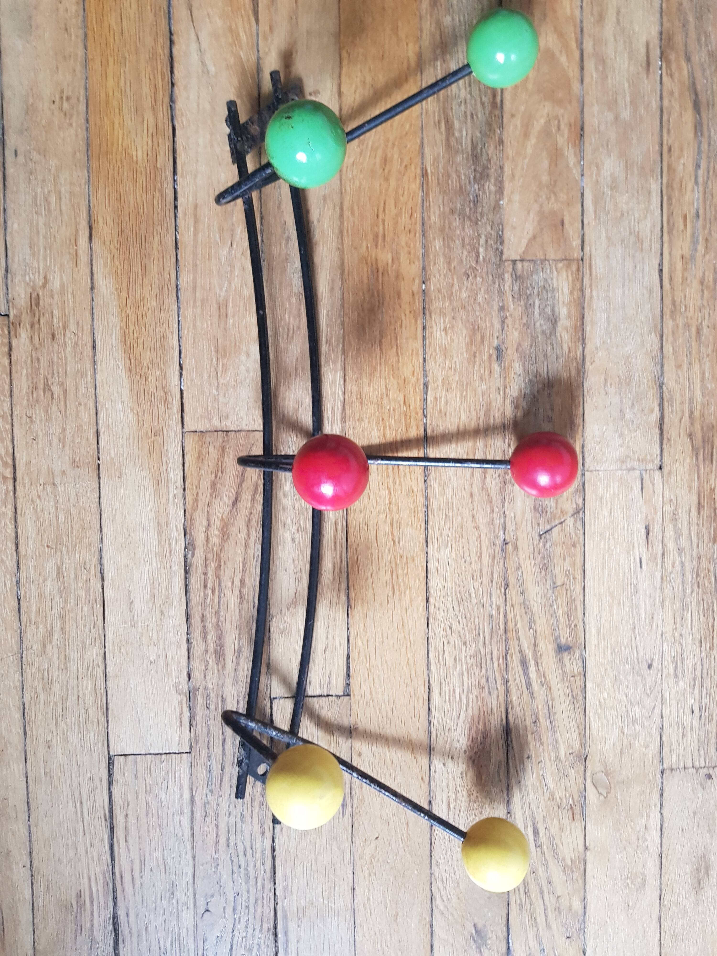 Vintage wall coat rack