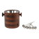 Danish teak and steel ice bucket, 1970s, Scandinavian Modern barware