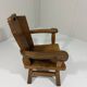Rustic brutalist arm chair solid oak 1960’s