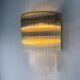 2-tier Venini tubular wall sconce, hand-blown Murano glass, Italy, 1970s