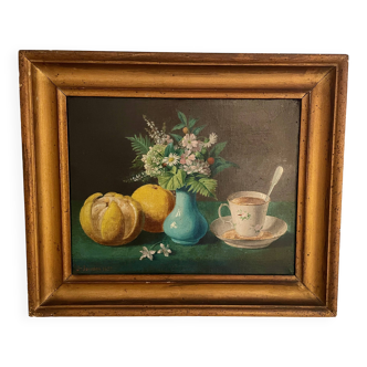 Still Life with Grapefruit and a Cup of Coffee