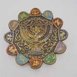 Brass ménorah chandelier