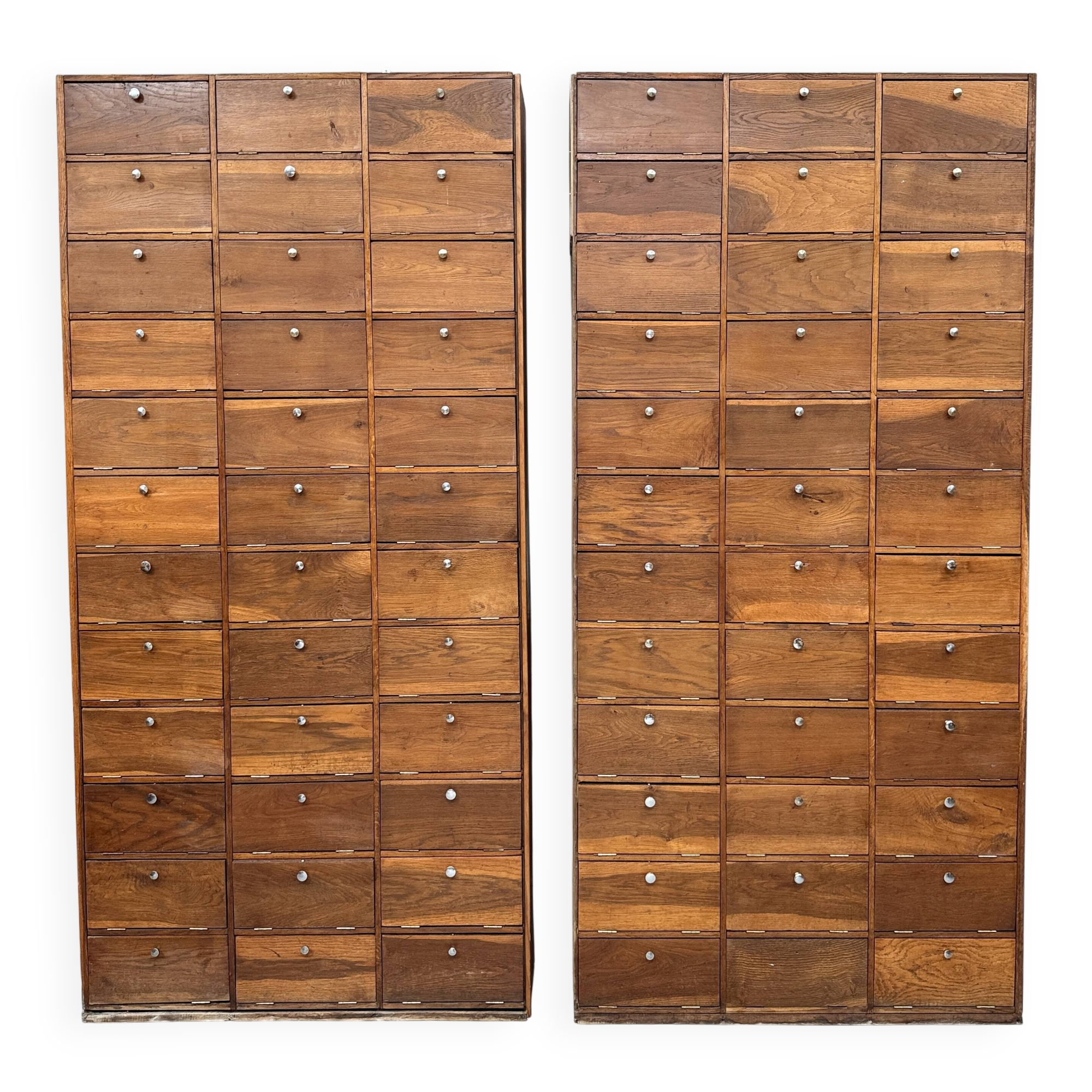 Pair of large drop-front notary cabinets (refurbished)