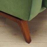 Fauteuil vert, design danois, années 1970, fabriqué au Danemark