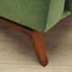 Fauteuil vert, design danois, années 1970, fabriqué au Danemark