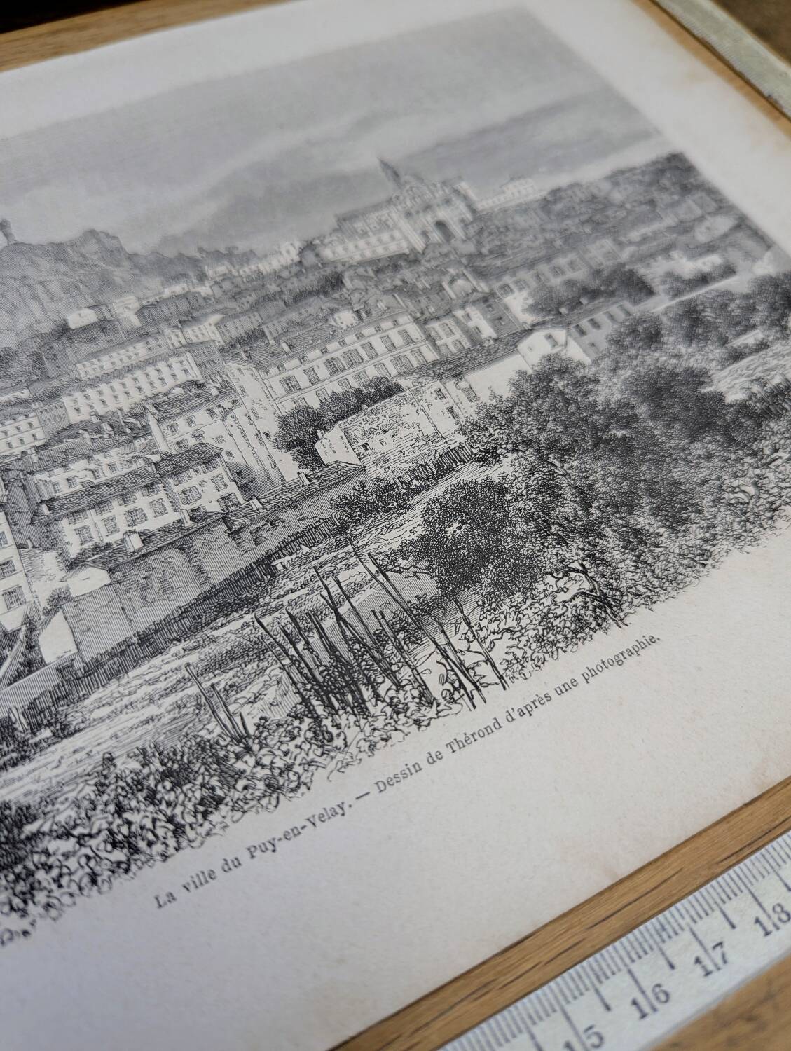 Le Puy-en-Velay, Haute-Loire. Printed illustration from 1866.