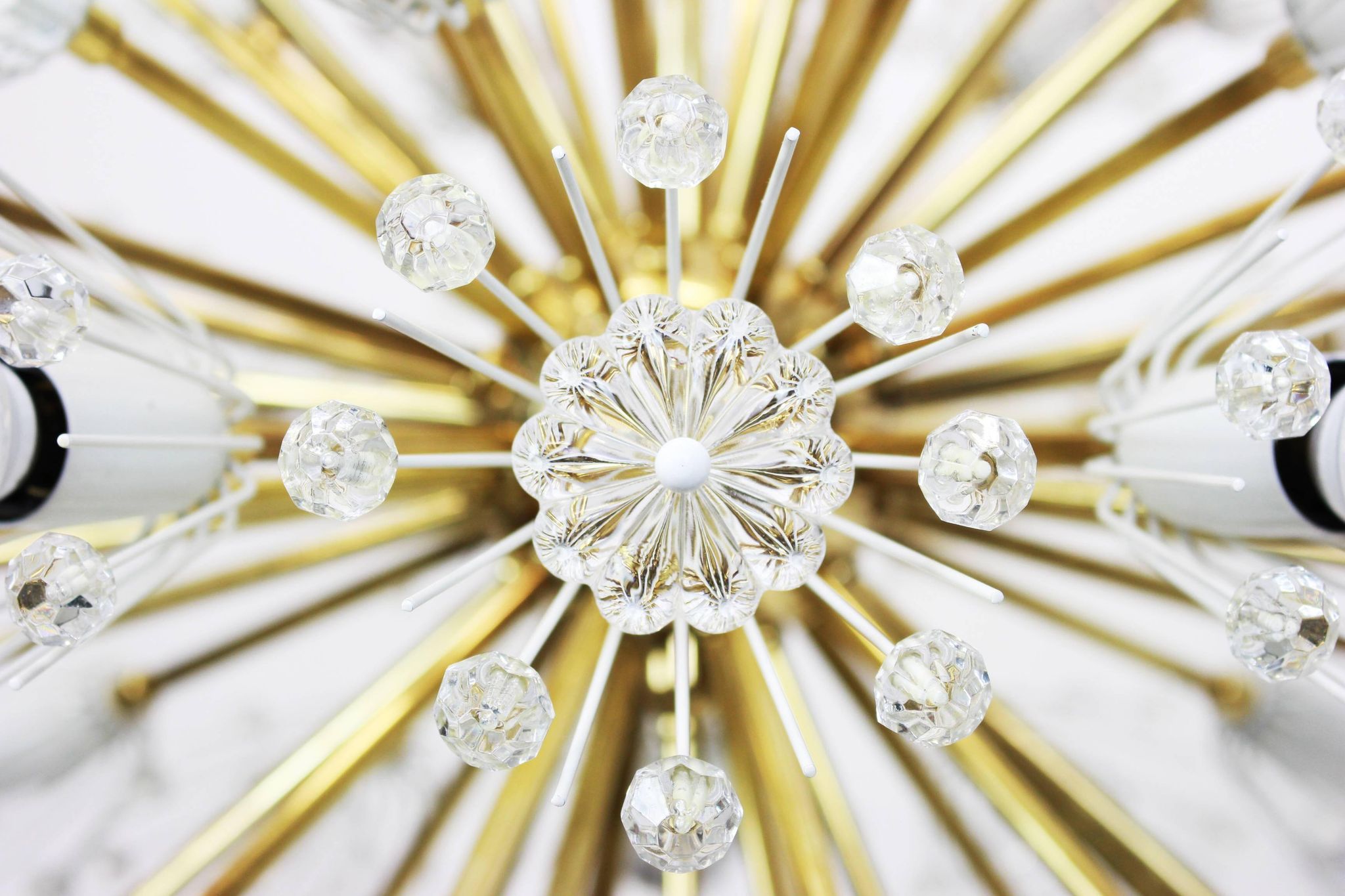 Brass Starburst chandelier by Emil Stejnar, Austria, 1960s