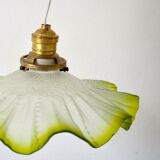 Green glass flower suspension