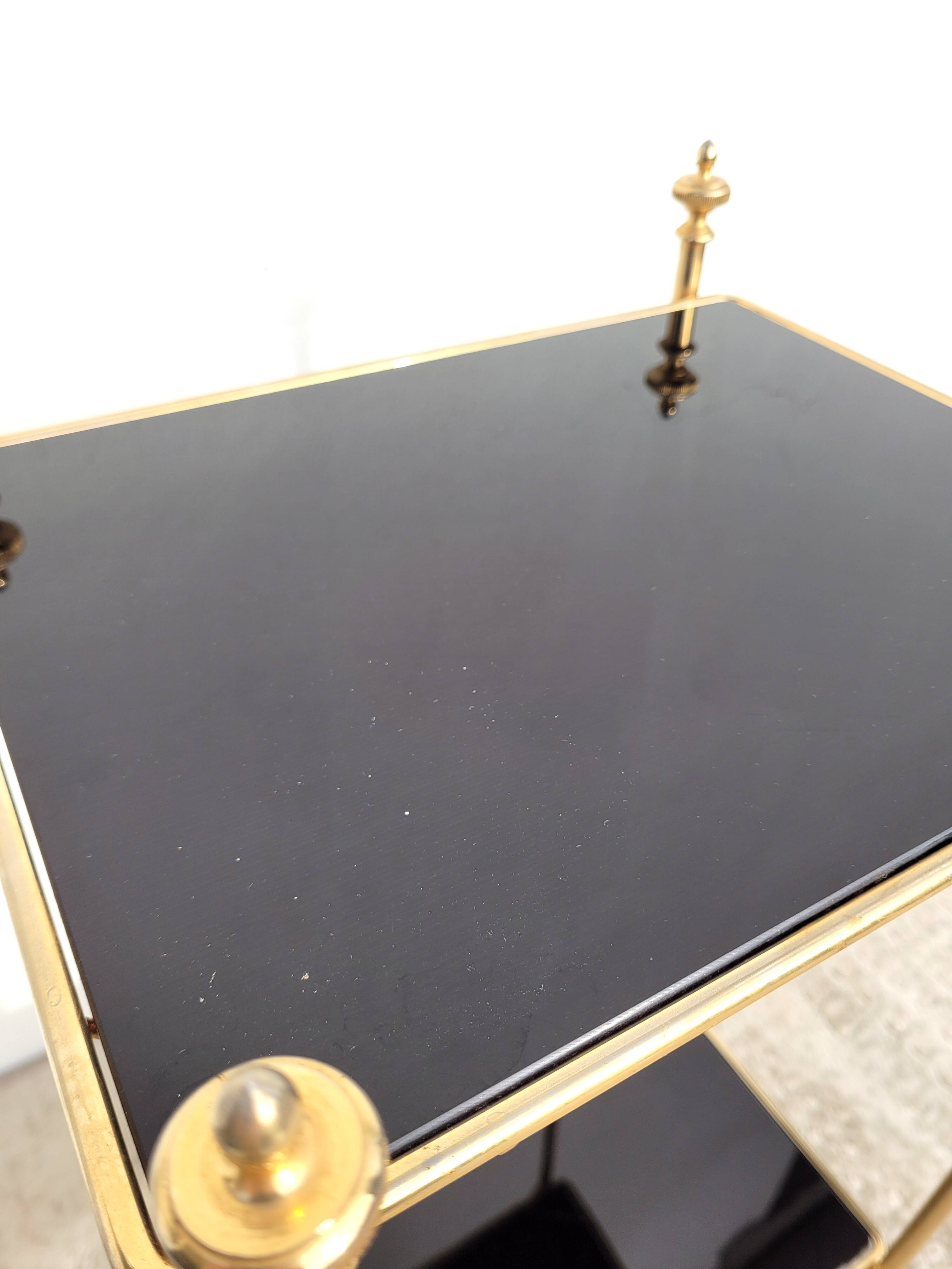 Vintage harness in gold metal and black glass