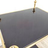 Vintage harness in gold metal and black glass