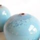 Water green miniature ceramic trio - sky blue Antonio Lampecco