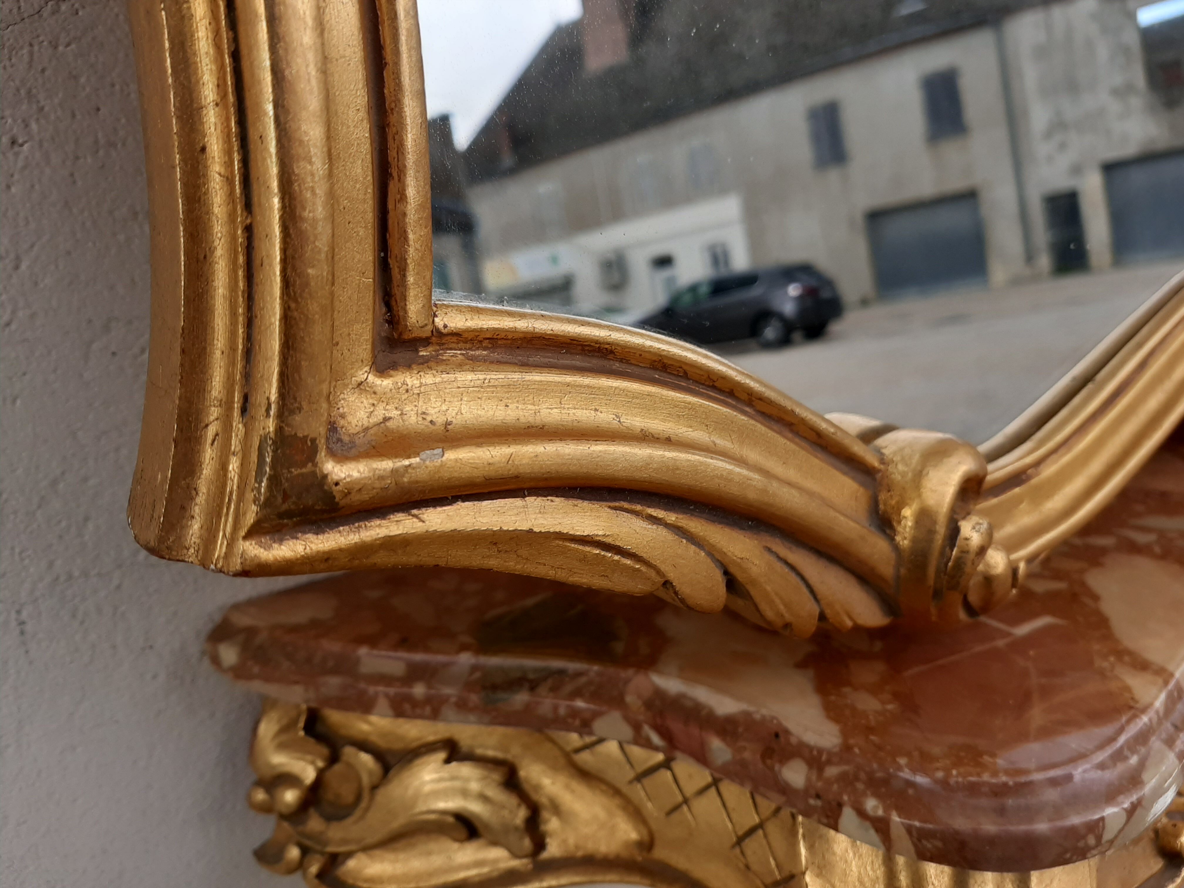 Miroir Baroque style Louis XV coquille