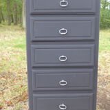 Renovated black chest of drawers