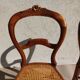 pair of Art Nouveau chairs, cane and faux leather