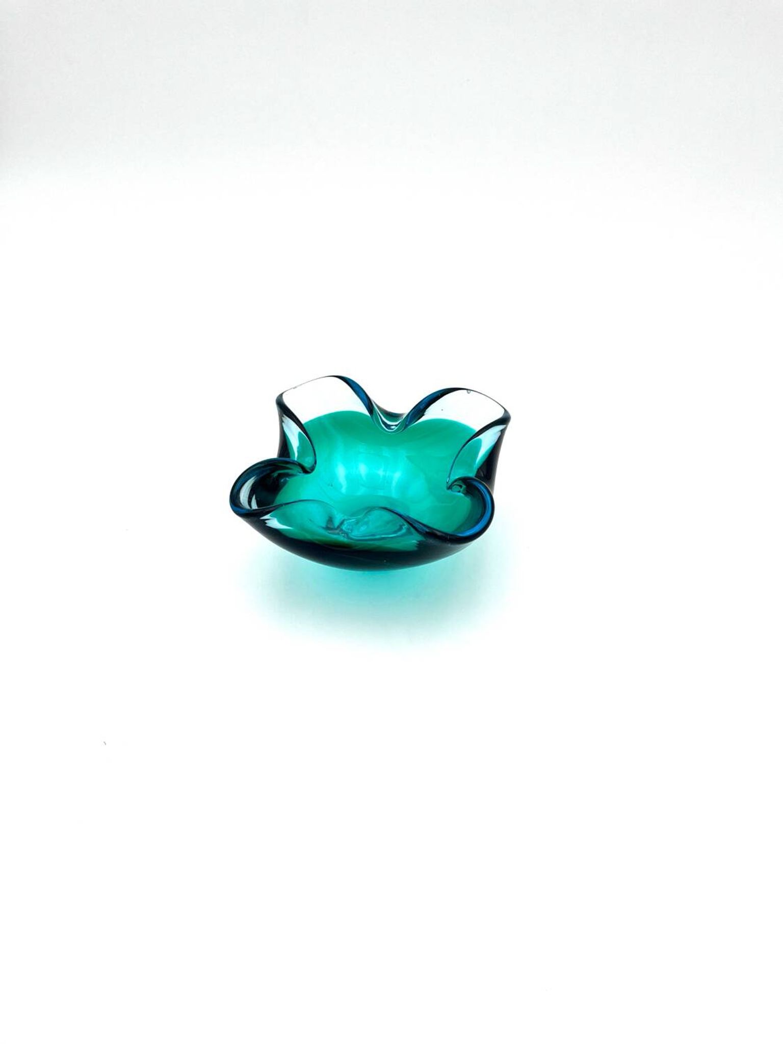 Murano Sommerso bowl - Flavio Poli - Sapphire Blue & Emerald