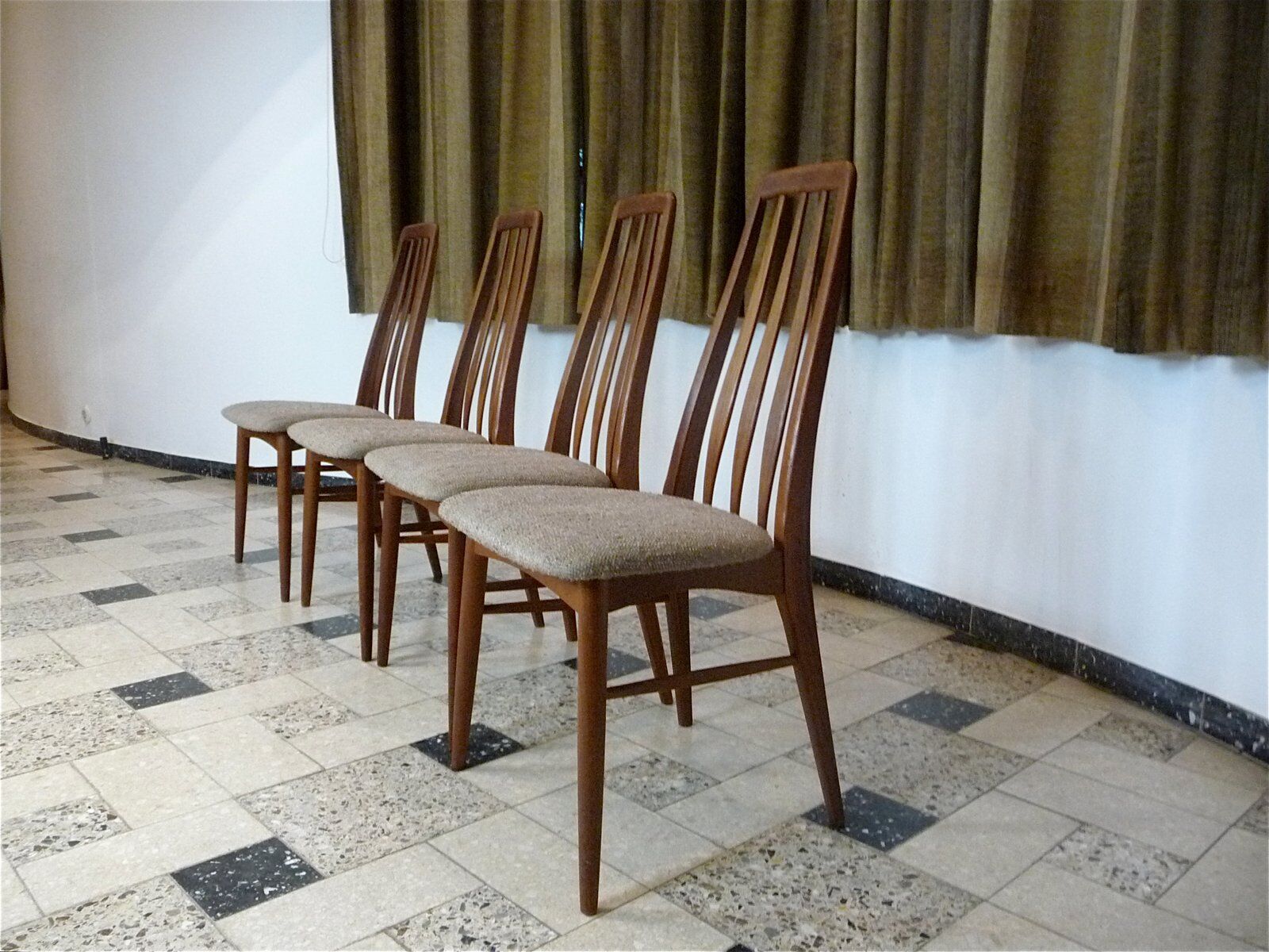 Eva teak chairs from Koefoed Møbelfabrik, set of 4