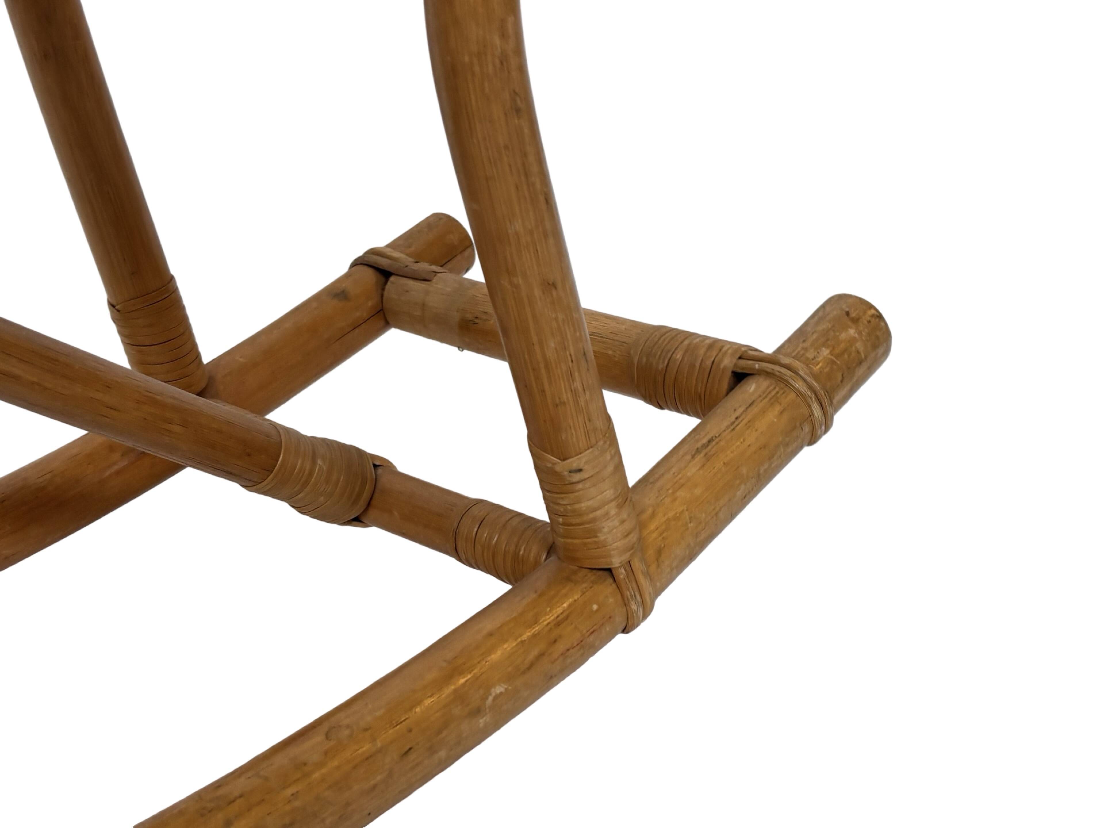 Vintage rattan rocking horse for a 1960s nursery design