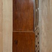 George III Sheraton linen cupboard in walnut, circa 1760.