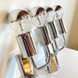 Pair of geometric wall lamps years 70 space age