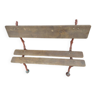 Banc pieds fonte décor branche