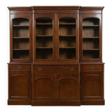 Monumental "Breakfront" library in mahogany – Victorian style 19th century