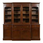 Monumental "Breakfront" Library in Mahogany – Victorian Style 19th Century