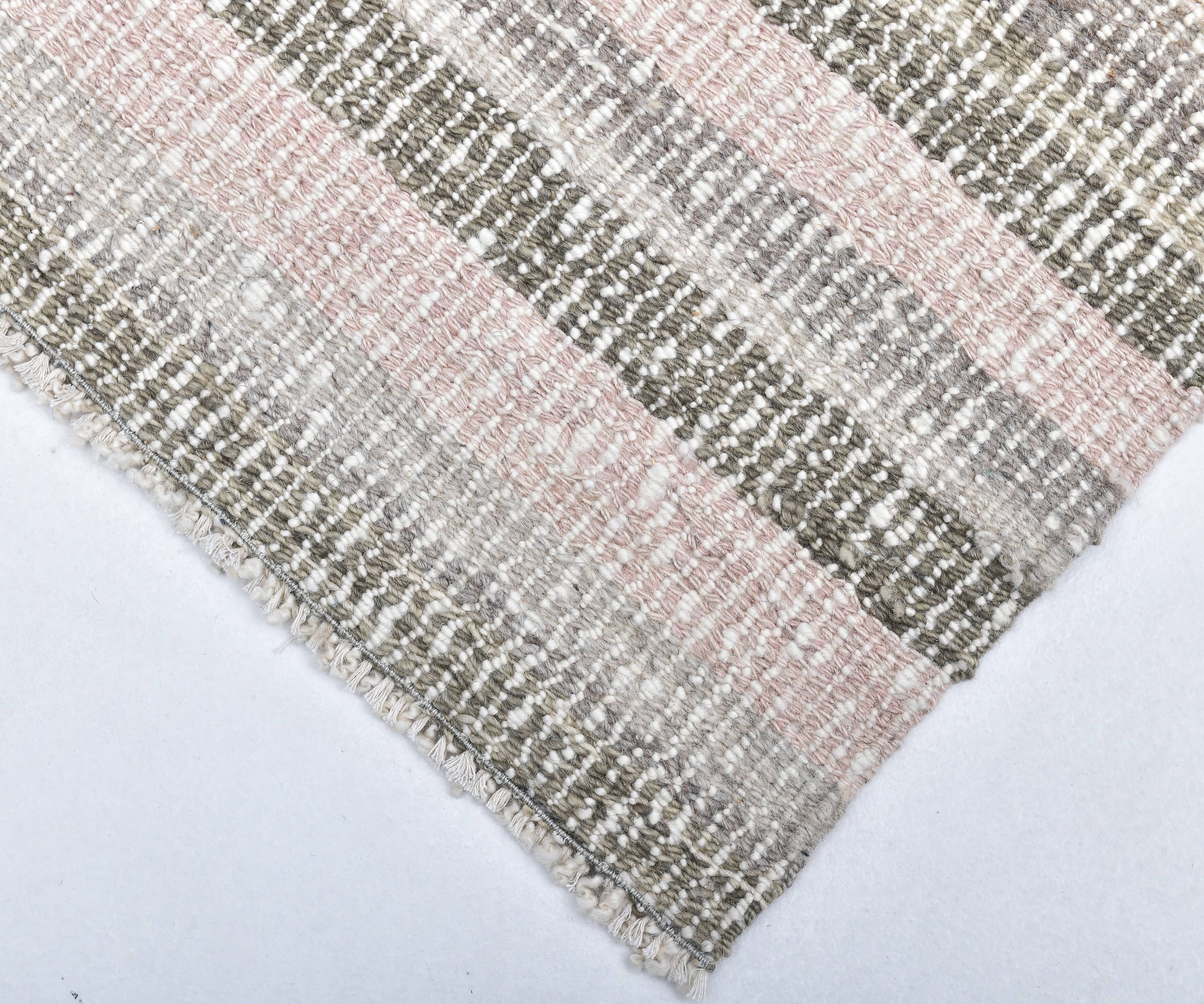 Pastel pink kilim rug, 325x217 cm wool kilim rug, large kilim carpet