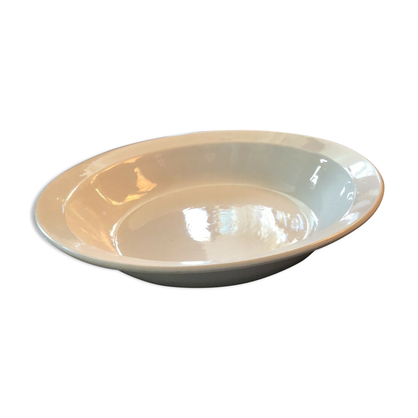 Pexonne FF XIX eme white earthenware dish