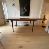 Table années 60 formica et teck extensible 6 à 8 personnes