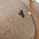 Miroir bord doré, forme libre vintage 1970