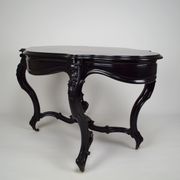 Napoleon III violin table in blackened wood, France, circa 1870