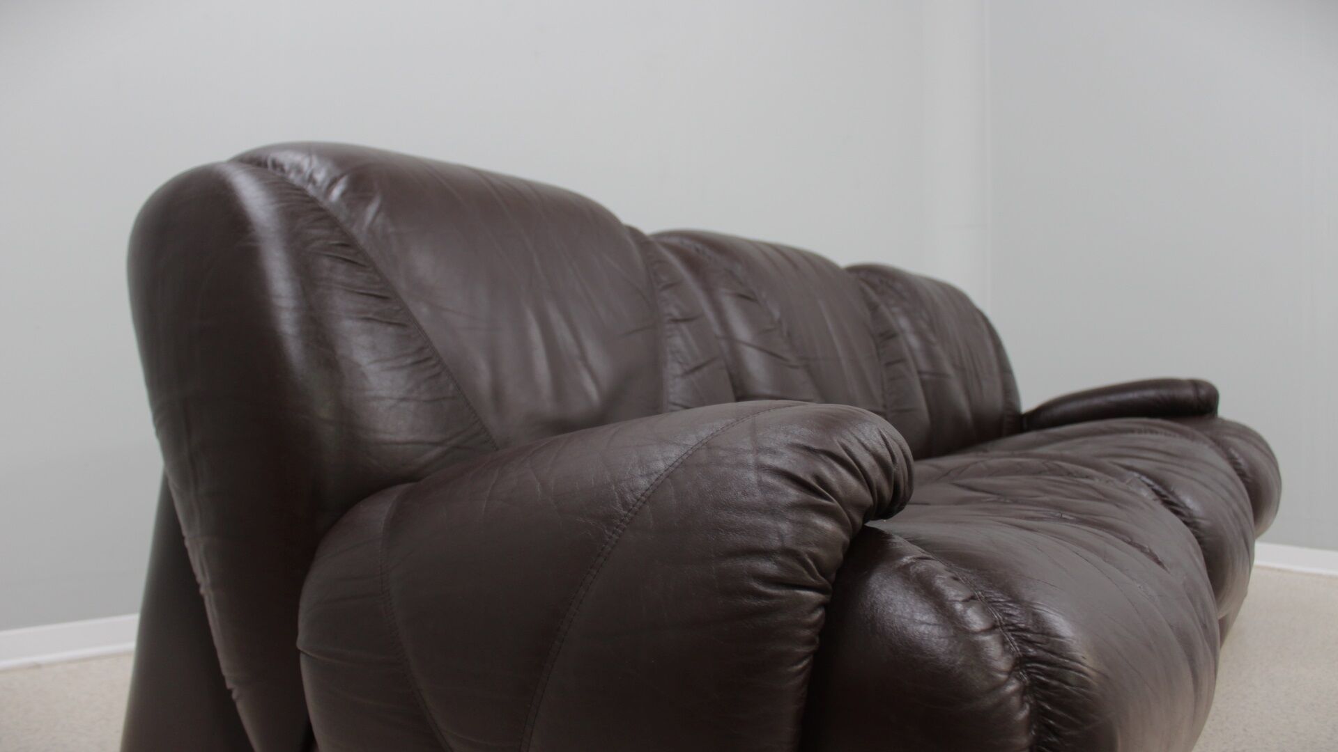 Vintage modular leather sofa 1970s