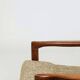 Fauteuil vintage en tissu chiné beige moutarde et olive, Pologne 1960