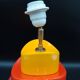 Kotska lamp model Gibus tricolor 1980 Memphis style Sun tangerine pepper