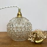 Vintage globe stroller in moulded glass