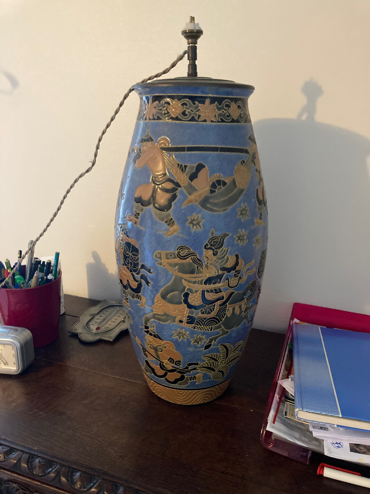 Lamp base, Vietnamese ceramic vase from Biên Hòa.
